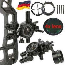Compoundbogen Visier 1Pin Einstellbare 6x 8x Linse Bogenschießen Bogensport Jagd