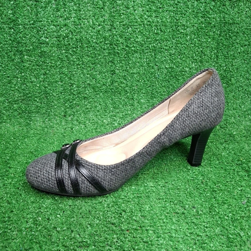 Женская ткань Life Stride Velocity 9,5 на каблуке Micky Tweed черная белая 3 дюйма - Изображение 2 из 4