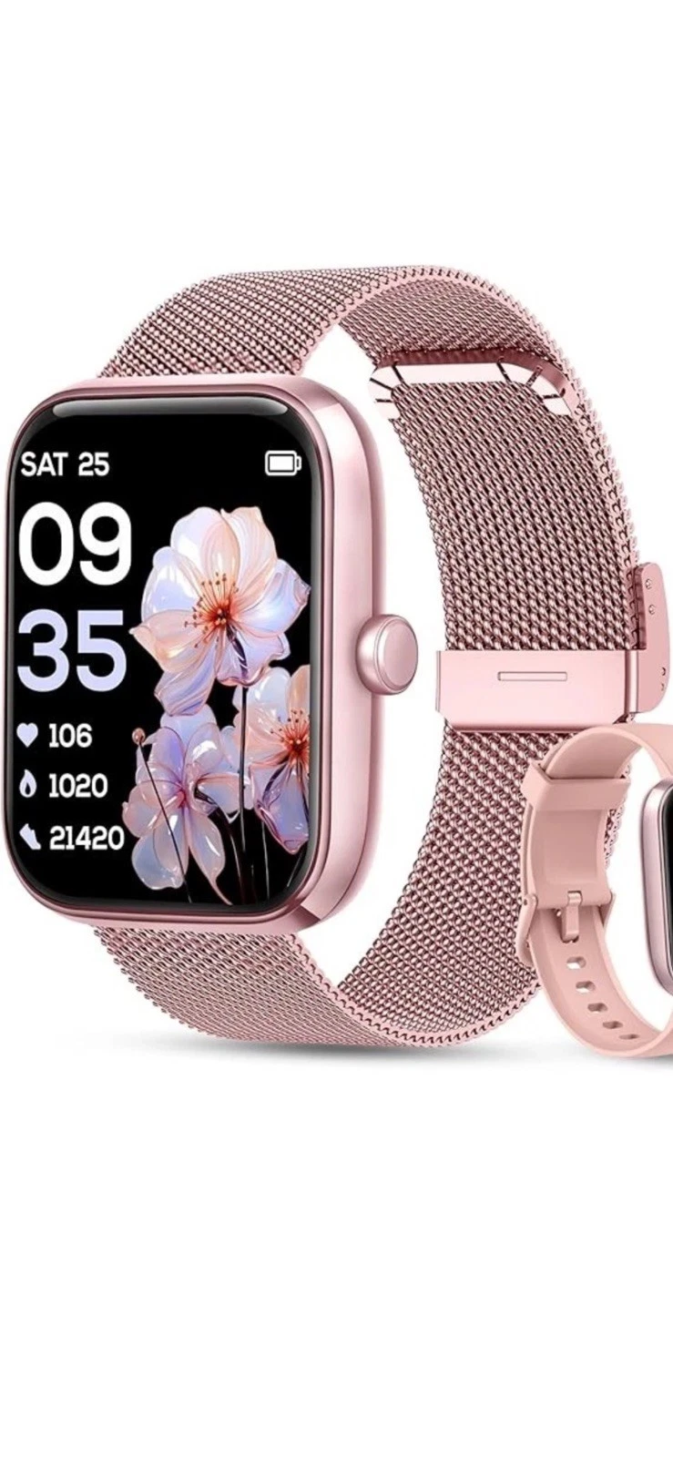 KALINCO Smart Watch Women [2 Bands, 44mm case] 1.83" Alexa Fitness Tracker, Hear