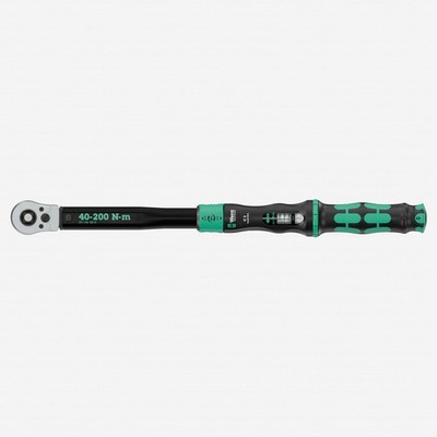 Wera 075695 Click-Torque Lock C 3 R/L Torque Wrench, 1/2'' Square Drive, 40-200 N