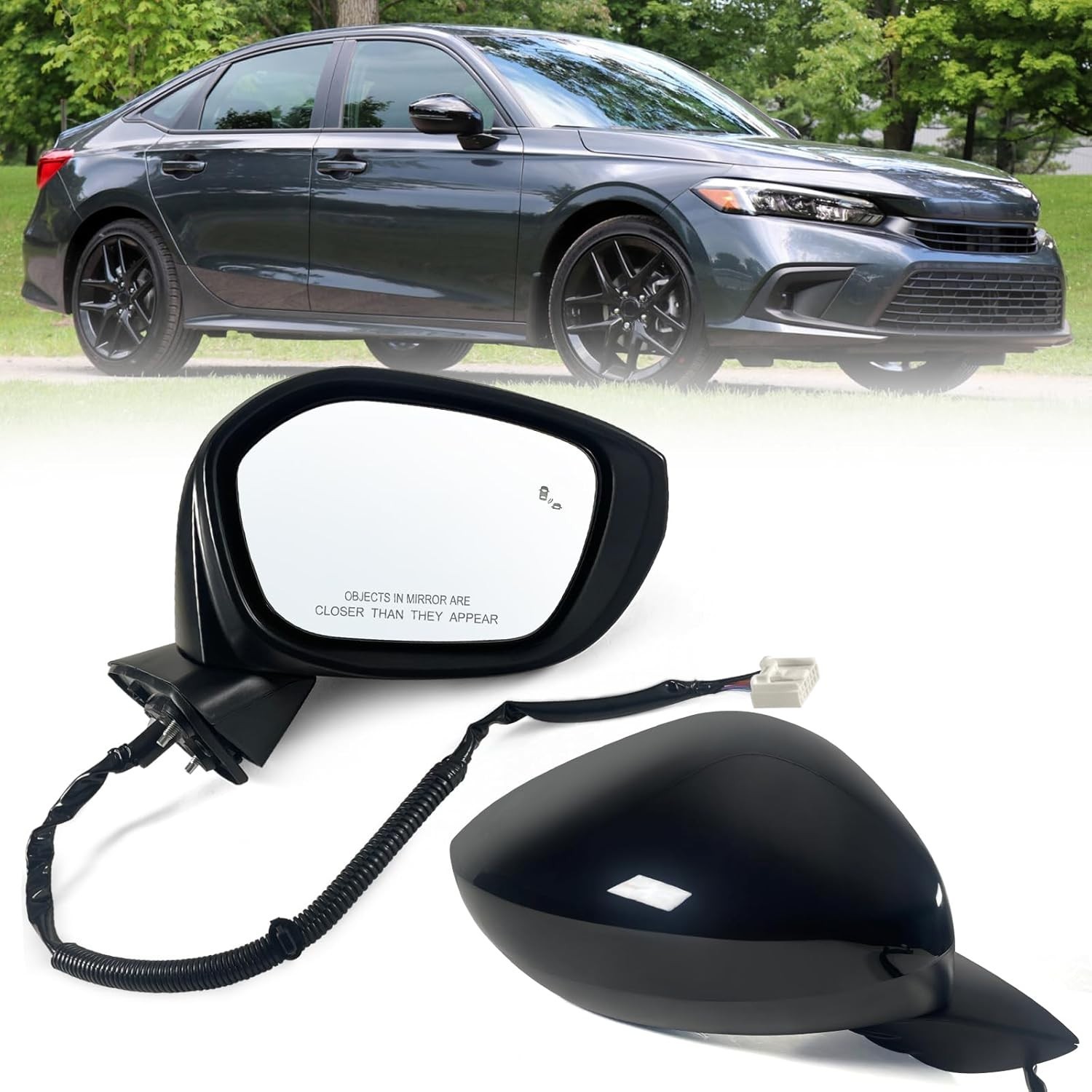Right Passenger Side Mirror Fits 2022-2026 HONDA CIVIC Sedan/Hatchback With Powe