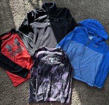 Under Armour Boys Youth Small Athletic Lot Hoodie Quarter Zip Shirts 4pc YSM