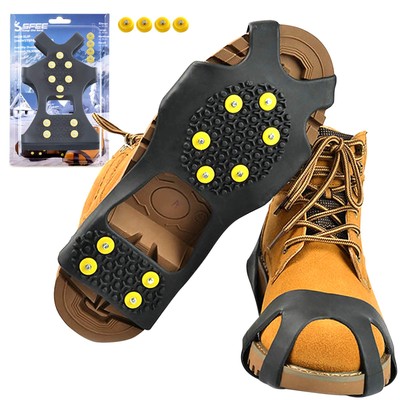 Ice Cleats for Boots Shoes, Snow Grips Cleats for Ice and Snow Anti-Slip Rubb...