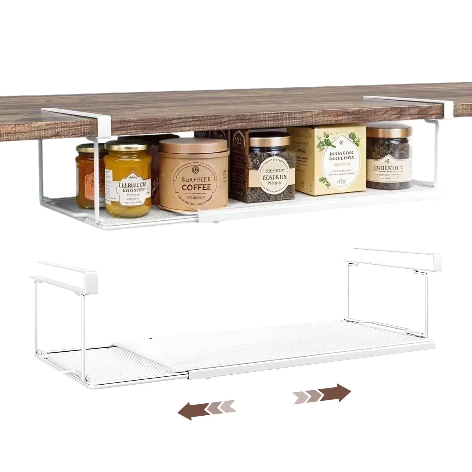 Expandable Hanging Under Shelf Storage Basket,Under Shelf Storage Basket Orga...