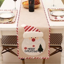 Christmas Table Runner Santa 69.5  New Holiday Decoration Festive Decor