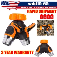 Giraffe Tools Garden Hose Splitter 2 Way Heavy Duty, 3/4" GHT Y Connector Orange