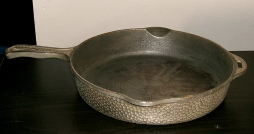 Very Rare Griswold 2008 Hinged Hammered Cast Iron Nickel Skillet Frying Pan #8