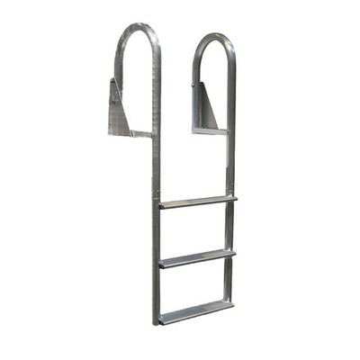Dock Edge 2123-F Dock Ladder, 3 Step, Flip Up, Welded, Aluminum