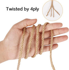 5mm Jute Rope, 98 Feet Strong Natural Jute Twine for Crafts, Cat Scratching P...