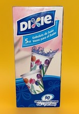 Dixie Rosy Watercolors 5oz 90 Cups Disposable Sealed Box Floral Pattern NOS 2006