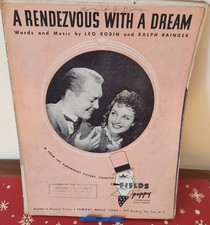 A Rendezvous With A Dream Fr. "Poppy" Leo Robin  & Rainger 1936 Sheet Music 