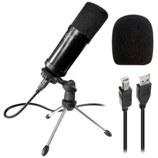 USB Studio Condenser Cardioid Recording Microphone for PC Laptop MAC or Windows