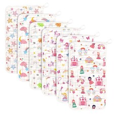 Muslin Burp Cloths 6 Pack 100 Cotton 20x12 Inch Large Soft 6 Layer Rags