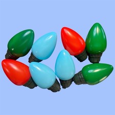Noël GIANT GROSSE ampoules lumineuses à piles électriques classiques multicolores avec crochets