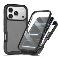 For iPhone 18 Pro Max 17e 17 Pro 16e Shockproof Matte TPU PC Case Screen Cover