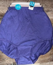 Vanity Fair ~ Womens Brief Underwear Panties 3-Pair 100% Cotton ~ 2XL/9