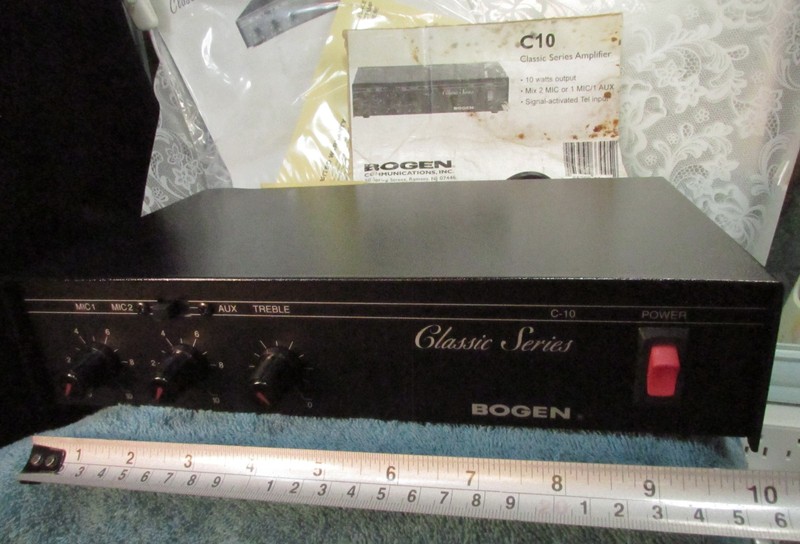 Bogen C-10 Classic Series PA Public Address AMPLIFIER Commercial Mixer 10 Watts