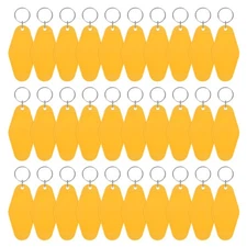 Vintage Motel Keychain Blank [30PCS] - Hotel Keychains Key Tag [Light Orange]