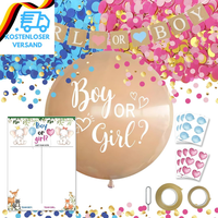 Gender Reveal Party Banner Deko GeschlechtsverküNdung Mit Boy Or Girl Buchstaben