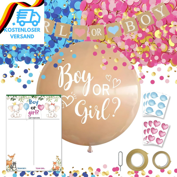 Gender Reveal Party Banner Deko GeschlechtsverküNdung Mit Boy Or Girl Buchstaben-image