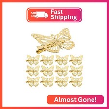 OBTANIM Butterfly Hair Clips, 12 Pcs Cute Metal Butterfly Hair Claw Pins Barrett