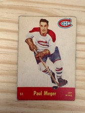 1955-56 Parkhurst #51 Paul Meger - Montreal Canadiens (invO1)
