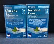 2 Boxes Rite Aid 2mg Ice Mint Flavor Coated Nicotine Gum 20ct Exp. 11/2025