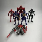 Vintage Power Rangers Jungle Fury Action Figures Lot Of 6 Red Black Purple Zord