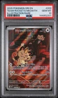2025 POKEMON DESTINED RIVALS ILLUSTRATION RARE #203 TEAM ROCKET'S MEOWTH PSA 10