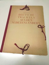Fritzi Mally Deutsche Trachten aus den Sudetenländern 1943 Tafel / Bildermappe 