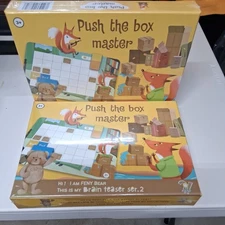 NEW Challenging Puzzle Game Push The Box Brain Teaser 40 getting 2 boxes. 