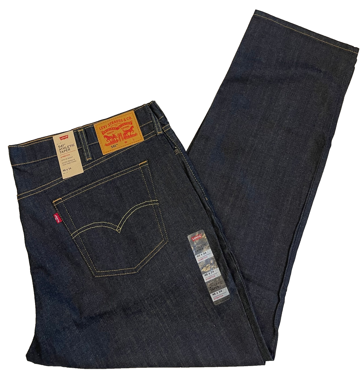 Levis 541 Athletic Tapered Stretch Mens Jeans 46X34 Big &Tall | eBay