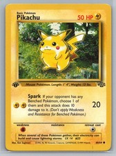 Carta Pokemon Pikachu #60/64 1° Edizione Jungle (Ken Sugimori) - NM-/LP+