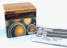 BOX ONLY Nikon Nikkor 50mm f/1.8 D AF BOX ONLY  INSTRUCTIONS