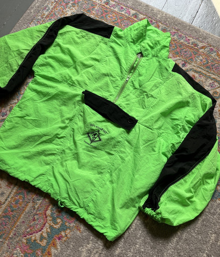 Vintage 100% Rough Cut Snowboarding sz Medium Neon Green Nylon Jacket used