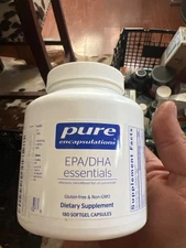 Pure Encapsulations EPA/DHA Essentials Omega-3 Fish Oil Heart Health 180ct 04/26