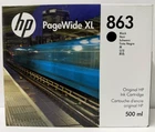 New Genuine HP 863 Black Ink Cartridge Box PageWide XL 3920 500ml