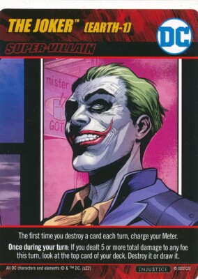 JOKER (EARTH-1) DC Comics Deck Building Game Oversized card JOKER (EARTH-1) DC Comics Deck Building Game Oversized card