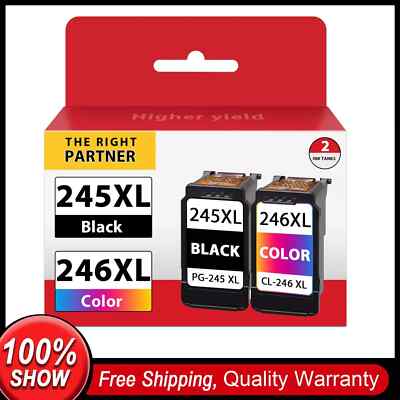 PG-245XL CL-246XL Ink Combo Pack for Canon MG2522 TR4520 MX492 TS3322 Printers