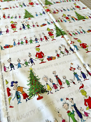 New Novelty Fabric ''How the Grinch Stole Christmas, Whoville'' - 100% Cotton 1 yd