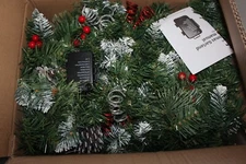 Hoyechi Christmas Garland with Lights 9FT, Battery Powered, Multi-Color Lights