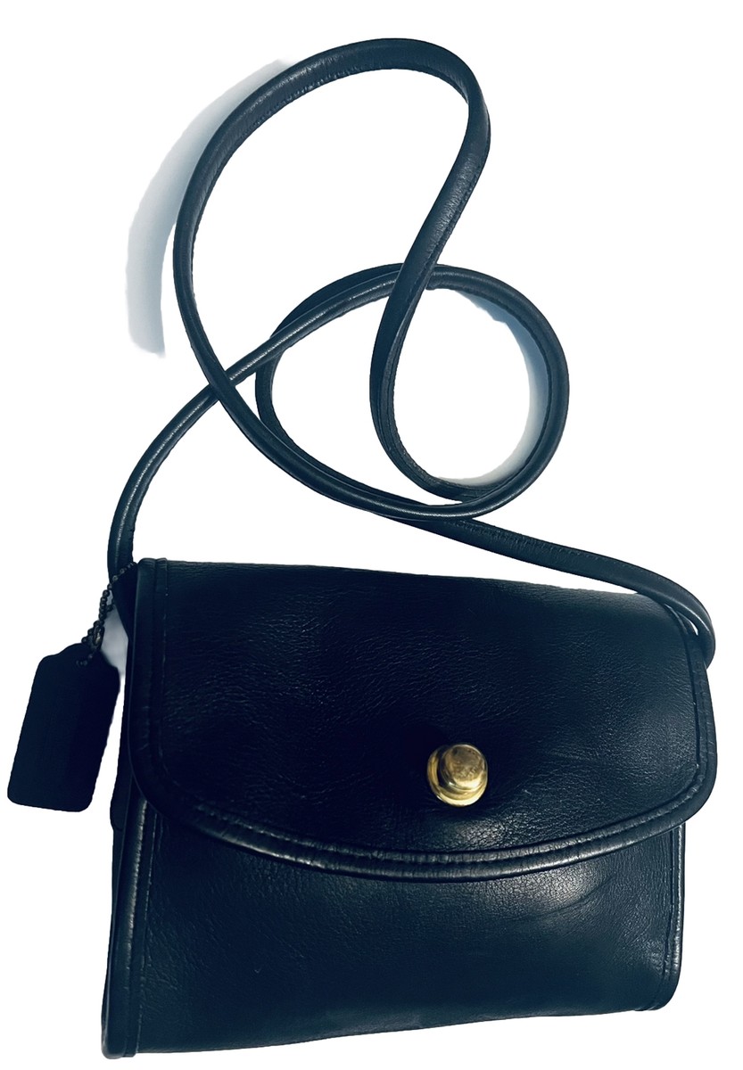 バッグ archive coach black leather studs bags Vintage Coach Bag Everett Crossbody Black Leather Purse USA
