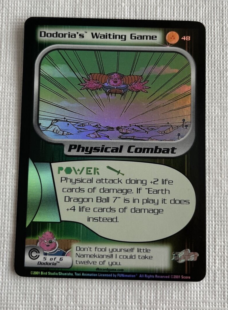 Juego de Espera Dotorias #48 Lámina Ilimitada Dragon Ball Z TCG PUNTUACIÓN CCG TrunksSaga