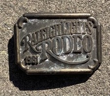 Vintage Raleigh Lights Rodeo 1981 Belt Buckle RJ c Western Cowboycore