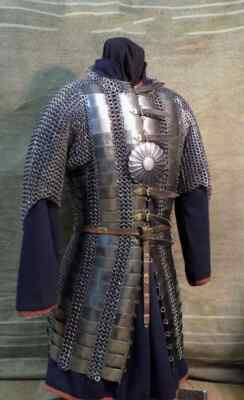 #ad Medieval Steel Full Body Plate Armour Chainmail Armor Lamellar Armor $676.45