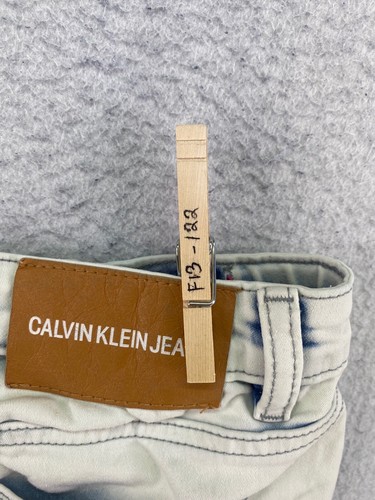 Calvin Klein Youth Girls Size 16 Adjust Waist Mid Rise Skinny Acid Wash Jeans - Picture 12 of 12