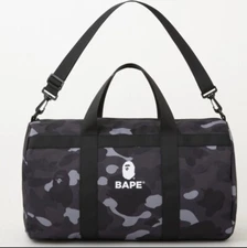 BAPE A Bathing Ape Duffle Bag Hand Bag Camo Black 2022 Spring Magazine Free Gift