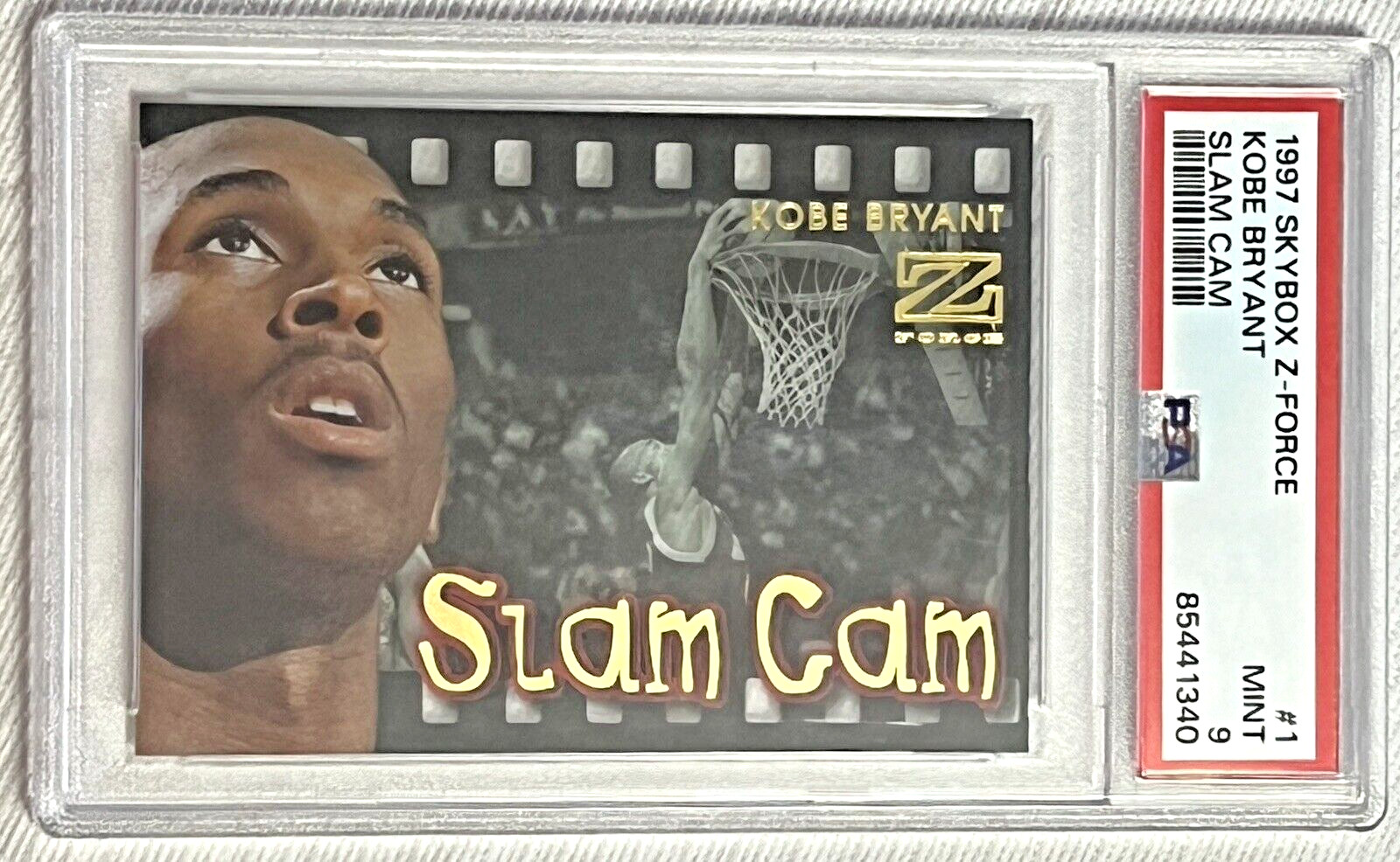 1997 Skybox Z-Force Slam Cam Kobe Bryant #1 PSA9 - 1 OF 12SC