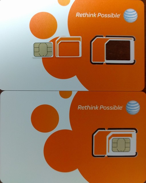 100 X AT&T ATT FACTORY 3 IN 1 SIM. 4G LTE sim card NEW UNACTIVATE