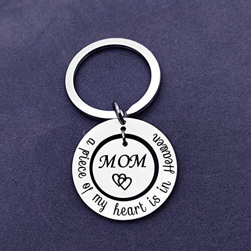 Loss of Mother Jewelry Mom Memorial Keychain A Piece of My Heart is in Heaven - Afbeelding 3 van 7